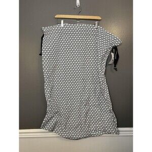 Nordstrom Cloth Laundry Bag Large White Black Geometric Reusable Drawstring Bag